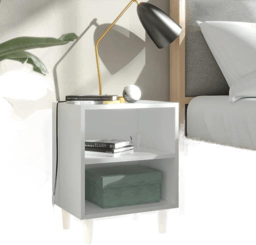 Vidaxl Nattbord hvit 40x30x50 cm