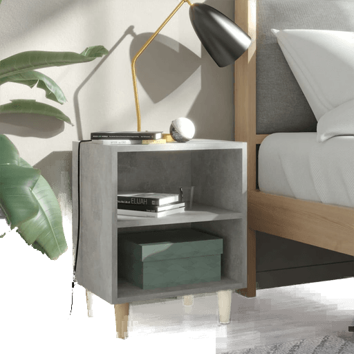 Vidaxl Nattbord betonggrå 40x30x50 cm