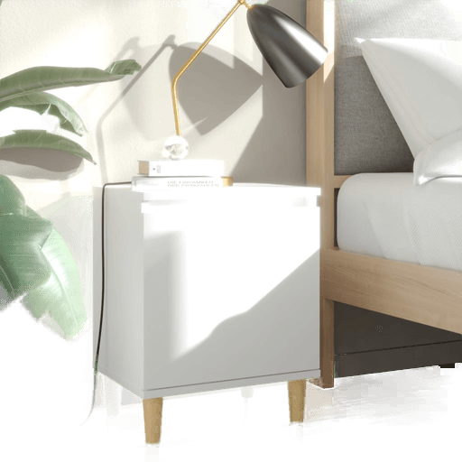 Vidaxl Nattbord hvit 40x30x50 cm