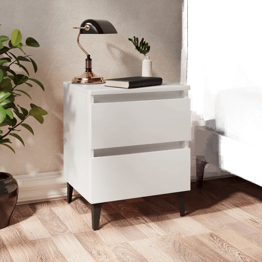 Vidaxl Nattbord hvit 40x35 cm