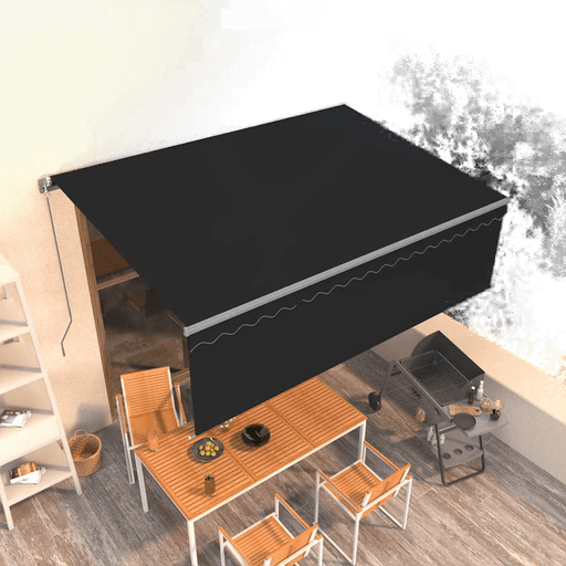 Vidaxl Manuell markise 4,5x3 m antrasitt