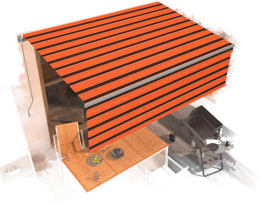 Vidaxl Manuell uttrekkbar markise 4,5x3 m