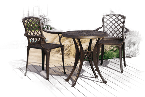 Vidaxl Bistrosett 3 deler bronse