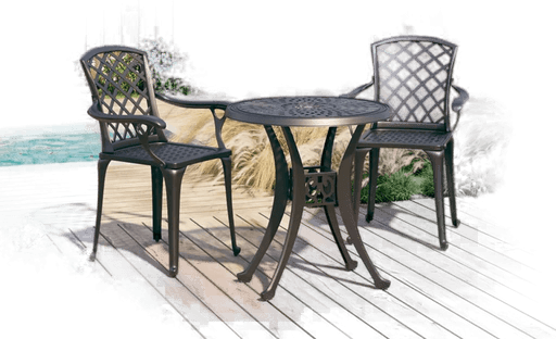 Vidaxl Bistrosett 3 deler svart