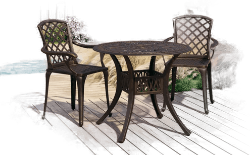 Vidaxl Bistrosett 3 deler bronse