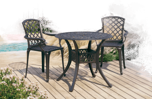 Vidaxl Bistrosett 3 deler svart