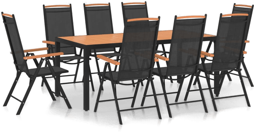 Vidaxl Utendørs spisestue 9 deler