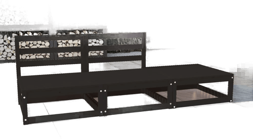 Vidaxl Hagesofagruppe 3 deler svart