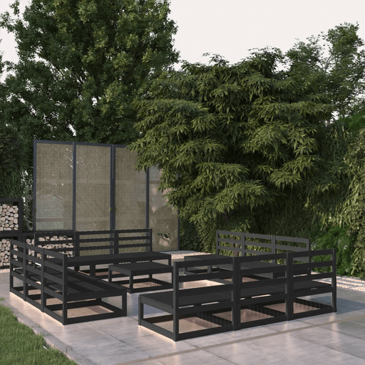 Vidaxl Hagesofagruppe 13 deler svart