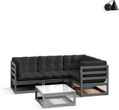 Vidaxl Hagesofagruppe 5 deler