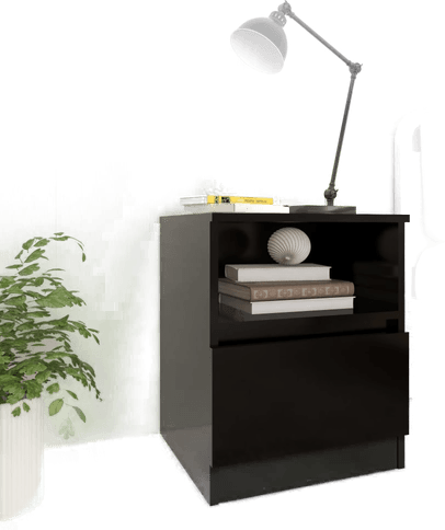 Vidaxl Nattbord svart 40x40 cm