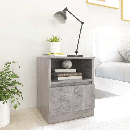 Vidaxl Nattbord betonggrå 40x40 cm