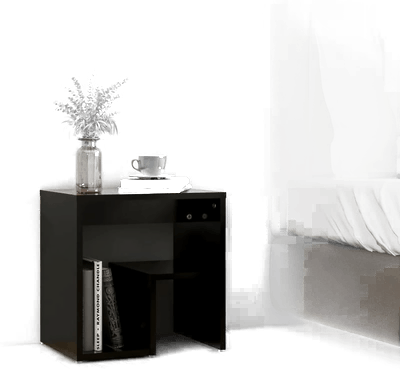 Vidaxl Nattbord svart 40x30 cm