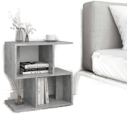 Vidaxl Nattbord betonggrå 50x30 cm