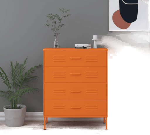 Vidaxl Kommode oransje 80x35x101,5 cm