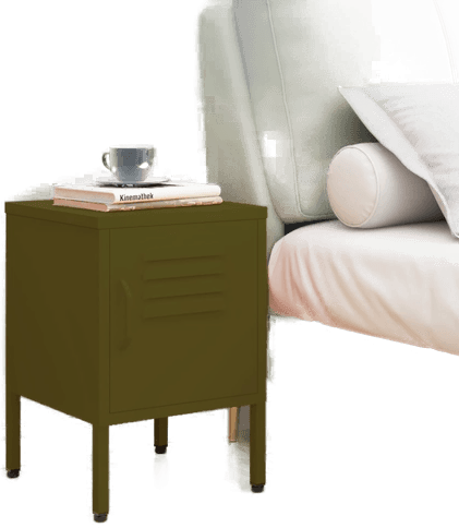 Vidaxl Nattbord olivengrønn 35x35 cm