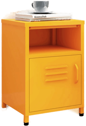 Vidaxl Nattbord sennepsgul 35x35x51 cm