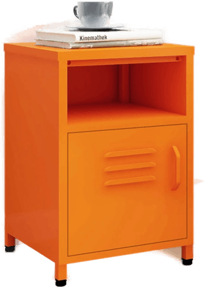 Vidaxl Nattbord oransje 35x35 cm