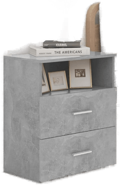 Vidaxl Nattbord betonggrå 50x32 cm