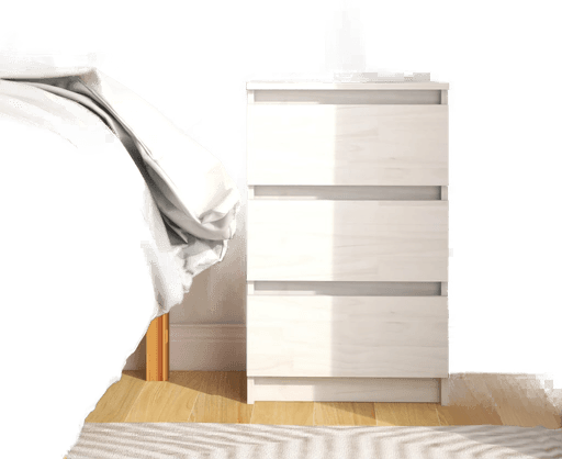 Vidaxl Nattbord hvit 40x29,5x64 cm