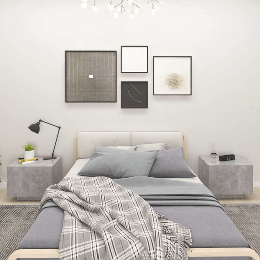 Vidaxl Nattbord betonggrå 100x35 cm