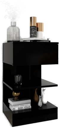 Vidaxl Nattbord svart 40x35x65 cm