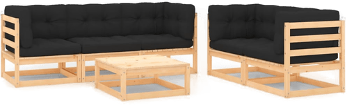 Vidaxl Hagesofagruppe 6 deler