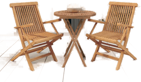 Vidaxl Hagespisestuesett 3 deler