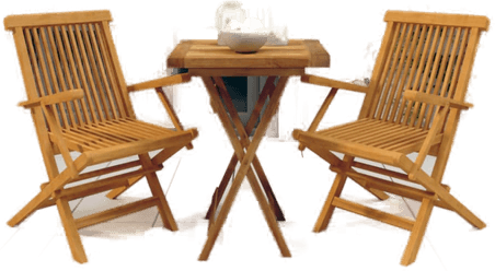 Vidaxl Hagespisestuesett 3 deler