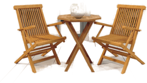 Vidaxl Hagespisestuesett 3 deler