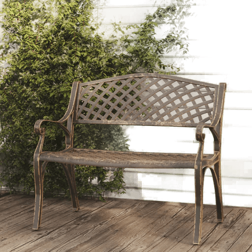 Vidaxl Hagebenk 102 cm bronse