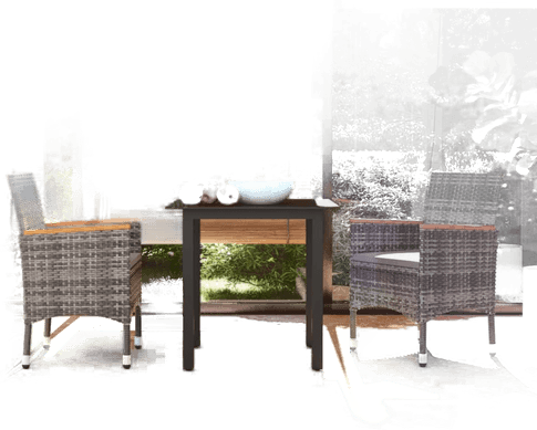 Vidaxl Hagespisegruppe 3 deler grå