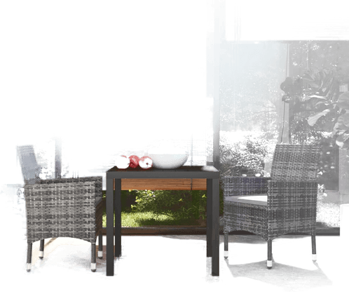 Vidaxl Hagespisegruppe 3 deler grå