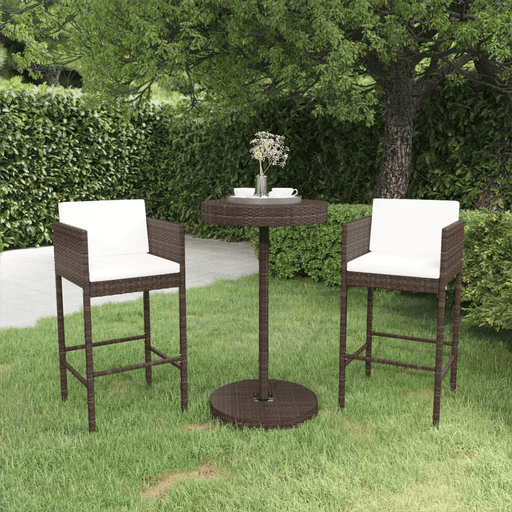 Vidaxl Barsett 3 deler brun