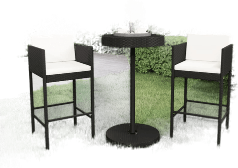 Vidaxl Barsett 3 deler svart