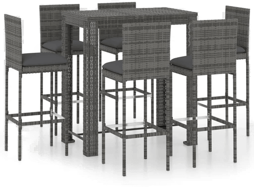 Vidaxl Barsett 7 deler grå