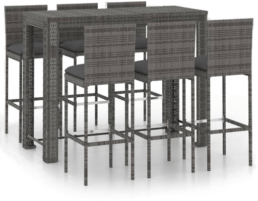 Vidaxl Barsett 7 deler grå