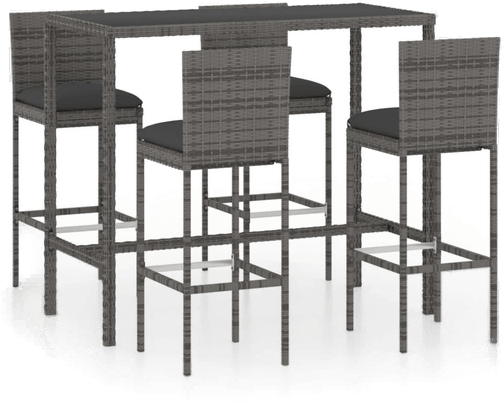 Vidaxl Barsett 5 deler grå