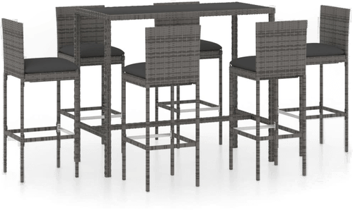 Vidaxl Barsett 7 deler grå