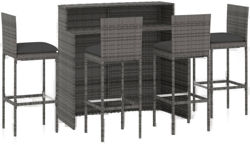 Vidaxl Barsett 5 deler grå