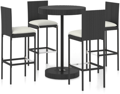 Vidaxl Barsett 5 deler svart