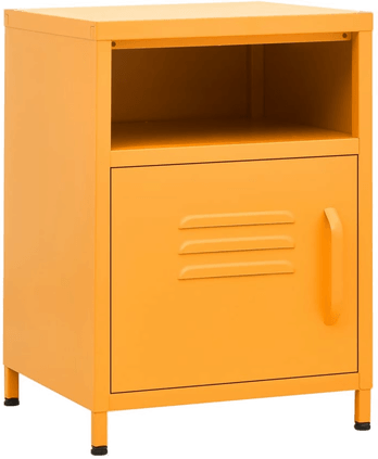 Vidaxl Nattbord 2 stk sennepsgul 35x35 cm