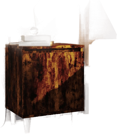 Vidaxl Nattbord røkt eik 40x30x50 cm