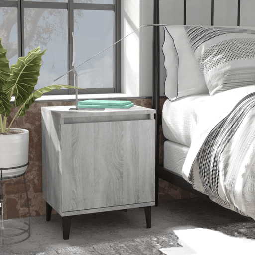 Vidaxl Nattbord grå sonoma eik