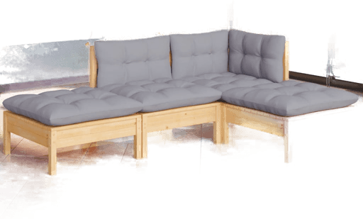 Vidaxl Hagesofagruppe 4 deler