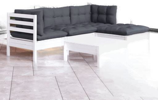 Vidaxl Hagesofagruppe 5 deler hvit