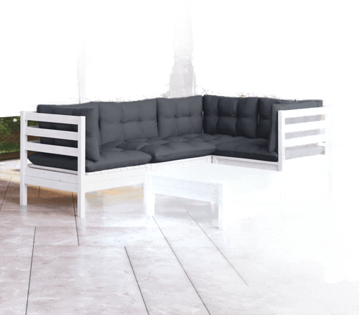 Vidaxl Hagesofagruppe 5 deler hvit