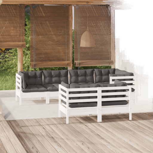 Vidaxl Hagesofagruppe 7 deler hvit