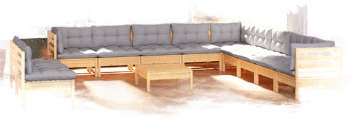 Vidaxl Hagesofagruppe 12 deler