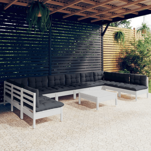 Vidaxl Hagesofagruppe 11 deler hvit